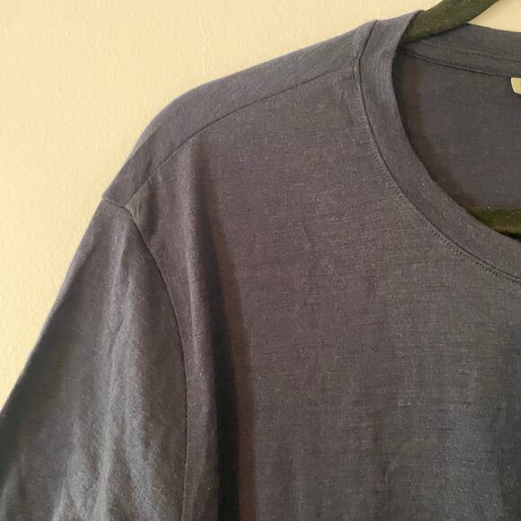 NWT icebreaker Navy Blue Wool Blend Short Sleeve Tee T-shirt Lightweight Men XL - Picture 5 of 12